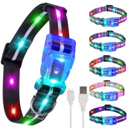 Glowing Dog Collar Manufacturer - Personalised USB Rechargeable Waterproof