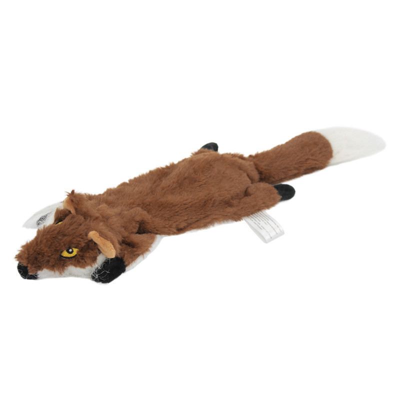 Pet Squeak Toys Factory - Wholesale In-Stock Fox Gray PV Fleece