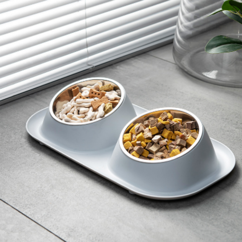 Stainless Steel Pet Bowl Manufacturer - Double Feeder Cat Food Bowl