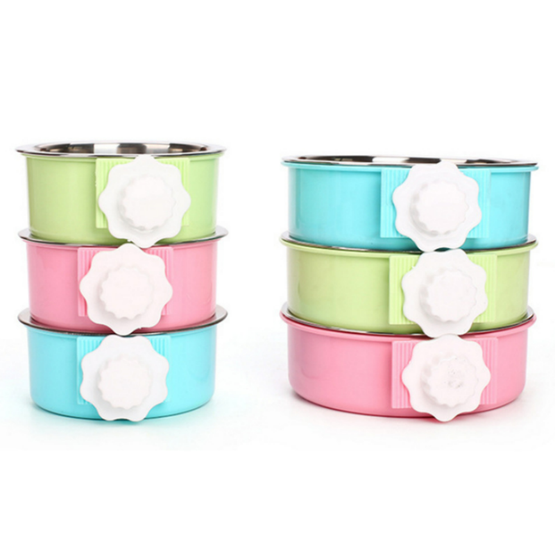 Pet Bowl Factory - Factory Price Silver Stainless Steel Plastic Hang Cage