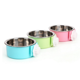 Pet Bowl Factory - Factory Price Silver Stainless Steel Plastic Hang Cage