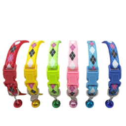 Dog Collar Factory - New Adjustable Nylon with Bell Paw Print Sustainable