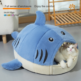 Plush Pet Toy Supplier - Trendy Cute Shark All-Season Thickened Winter Warm