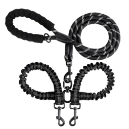Dog Leash Manufacturer - Double Headed Anti Winding Elastic Nylon