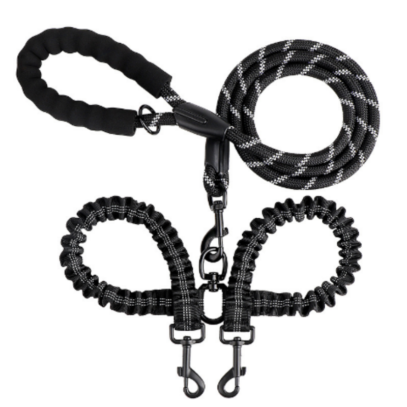 Dog Leash Manufacturer - Double Headed Anti Winding Elastic Nylon