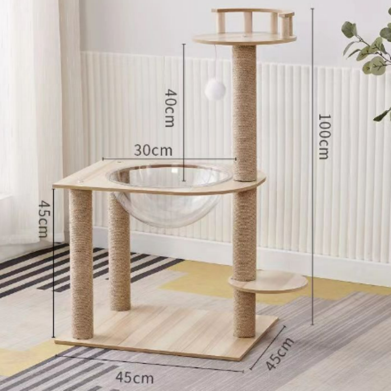 Wood Cat Tree Factory - High Quality Large Playhouse Tower Climbing Frame