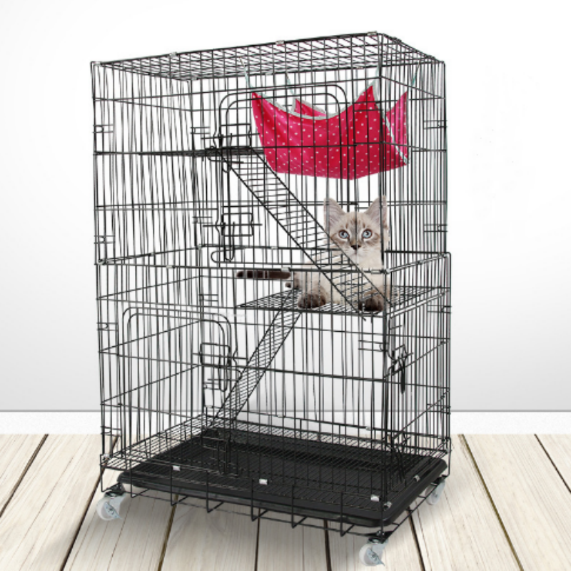 Cat Cage Supplier - Top Quality Durable Foldable Wire Metal with Wheels