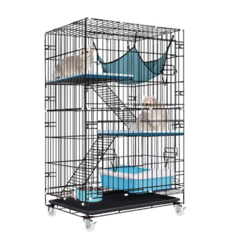 Cat Cage Supplier - Top Quality Durable Foldable Wire Metal with Wheels