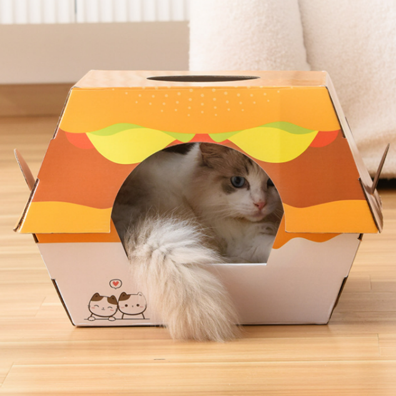 Cat Scratch Board Supplier - Wholesale Hamburg Cute Toy House for Cats