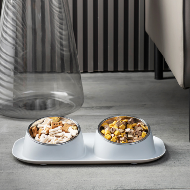 Stainless Steel Pet Bowl Manufacturer - Double Feeder Cat Food Bowl