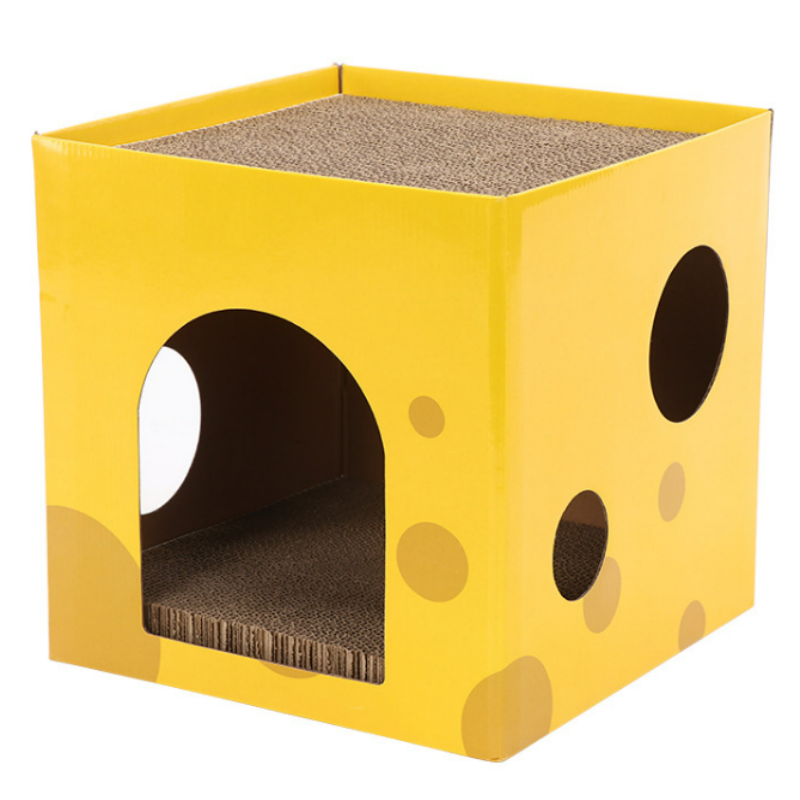 Cat Scratcher Manufacturer - Cheese Box Claw Board Two Layers Board Toys