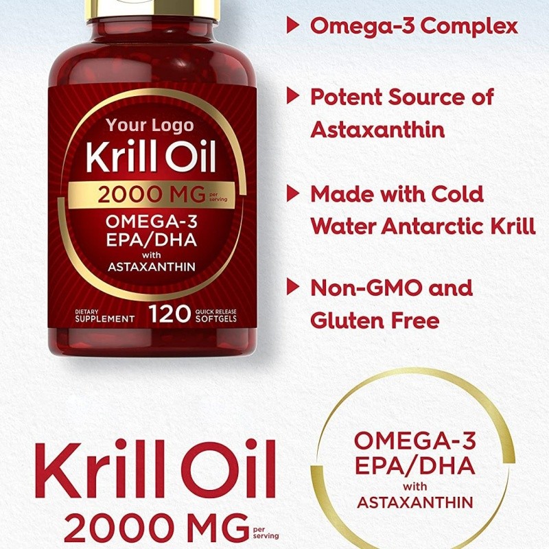Krill Oil Softgel Manufacturer - Private Label Astaxanthin Brain Joint
