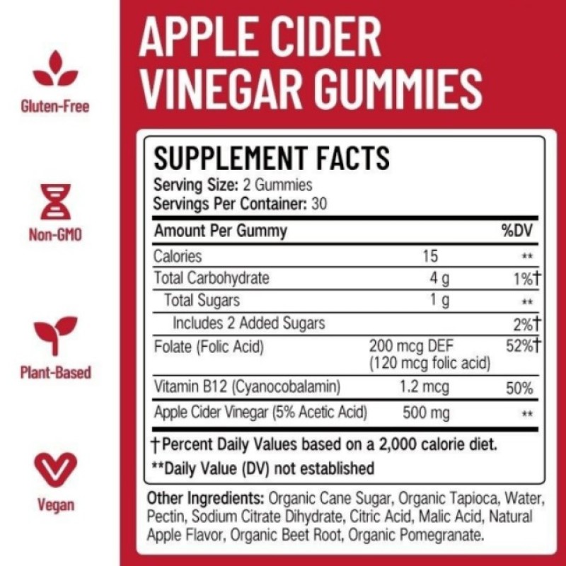 Apple Cider Vinegar Gummies Manufacturer - RWC Hair Skin Vitamins