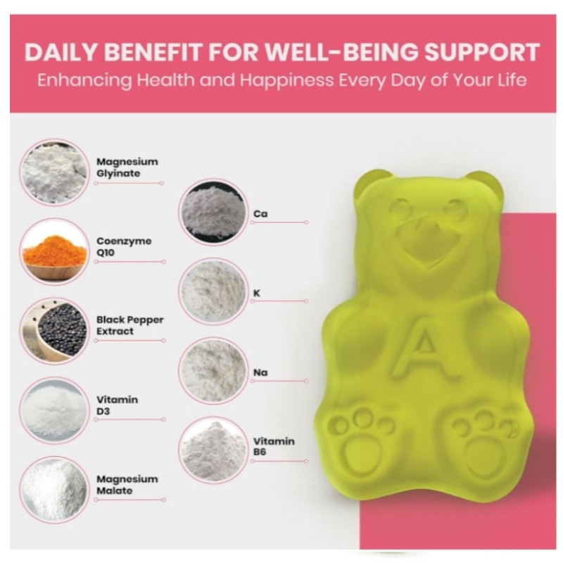 Magnesium Gummies Manufacturer - Glycinate Sleep Bear Cramp Relaxation