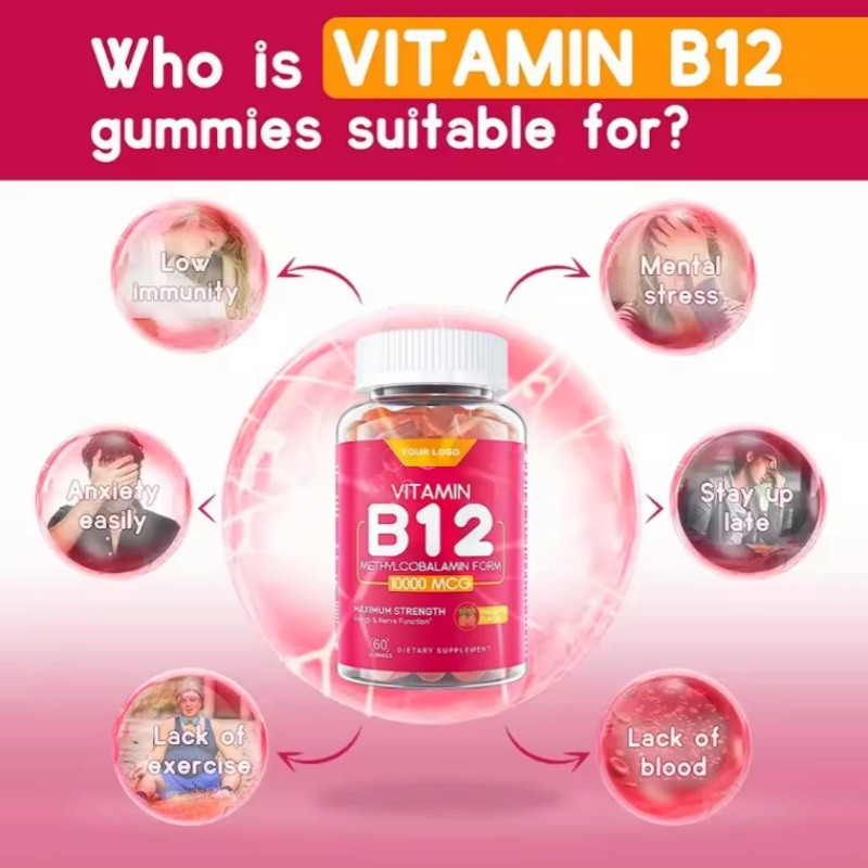 Brain Energy Gummy Manufacturer - OEM Vitamin D B12 Boost Mood