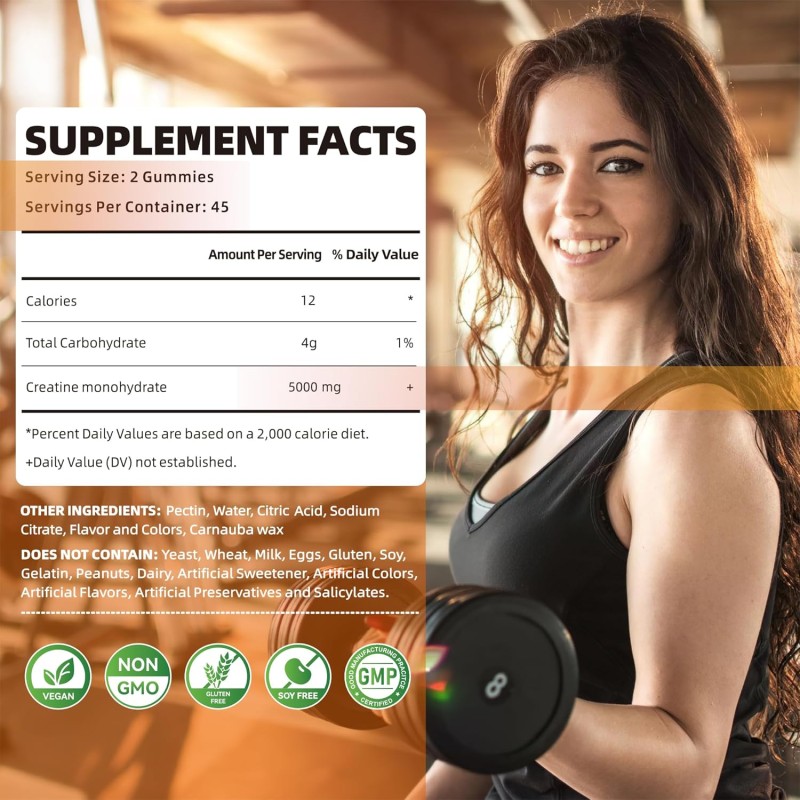 Creatine Monohydrate Gummies Manufacturer - Vegan Muscle Growth Recovery