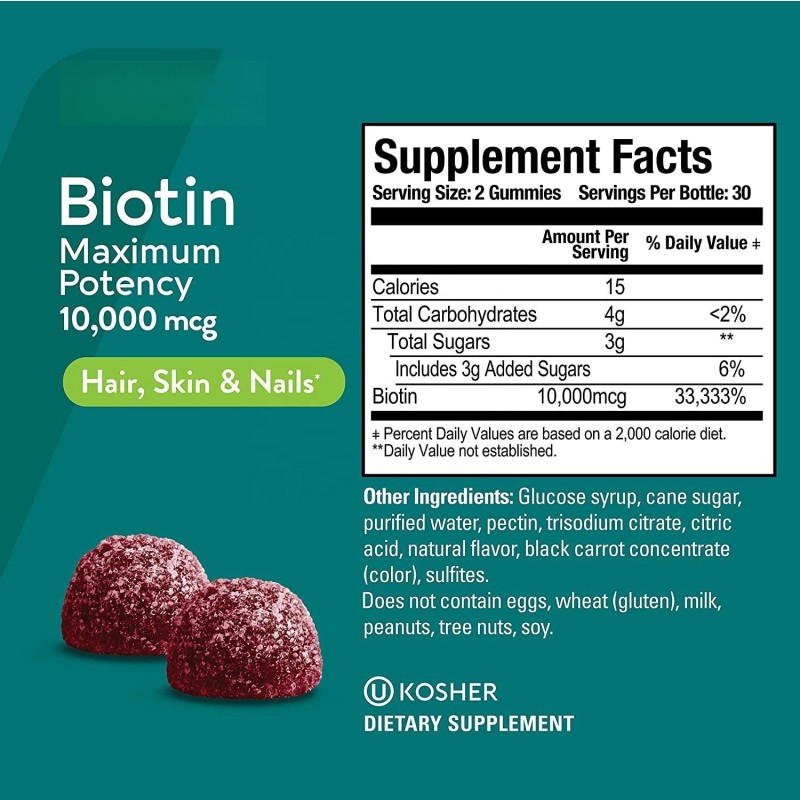 Biotin Gummies Manufacturer - Bulk Sale Non GMO Skin Brightening