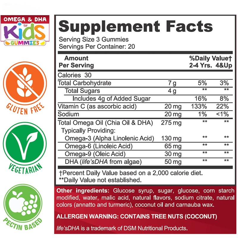 Omega Gummies Manufacturer - HOT Sale DHA Brain Vision Heart