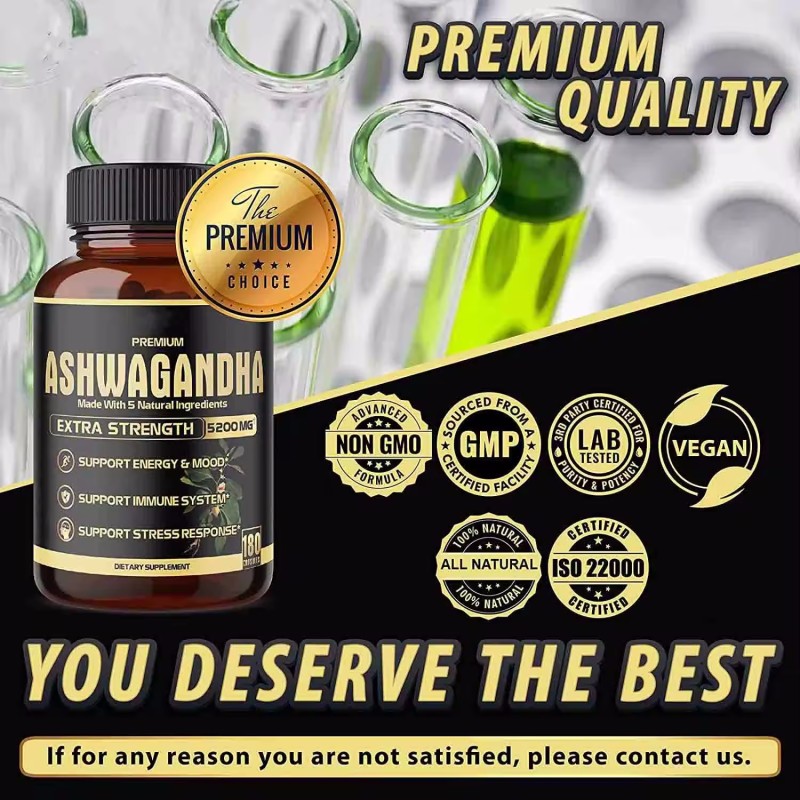 Ashwagandha Supplement Manufacturer - Custom Logo Organic 2100 Mg