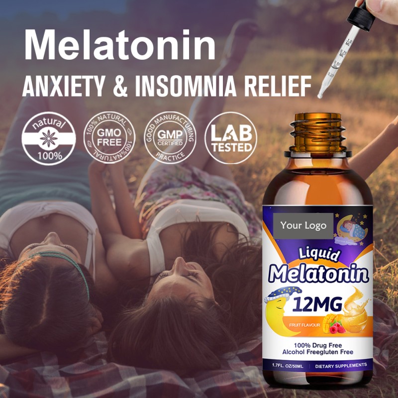 Melatonin Liquid Drops Manufacturer - OEM 50ml Sleeping Aid Relaxation