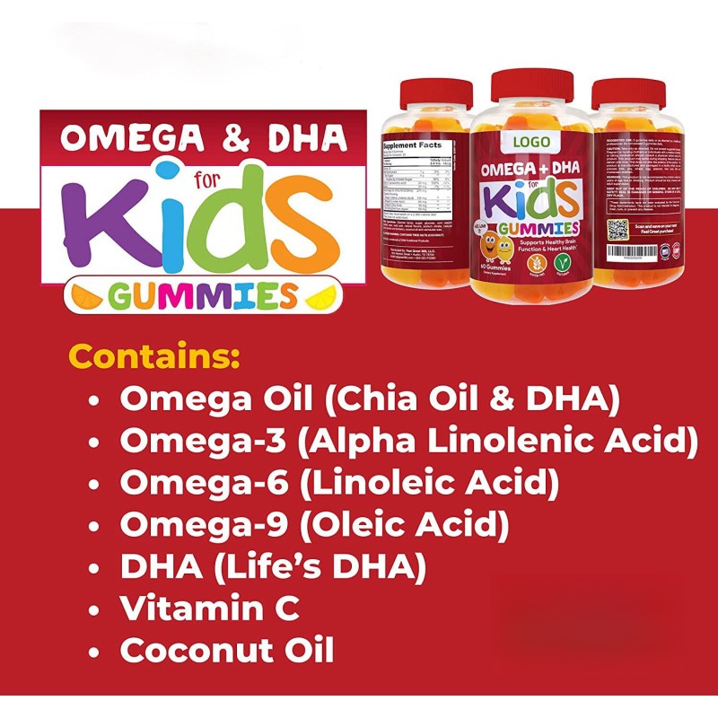 Omega Gummies Manufacturer - HOT Sale DHA Brain Vision Heart