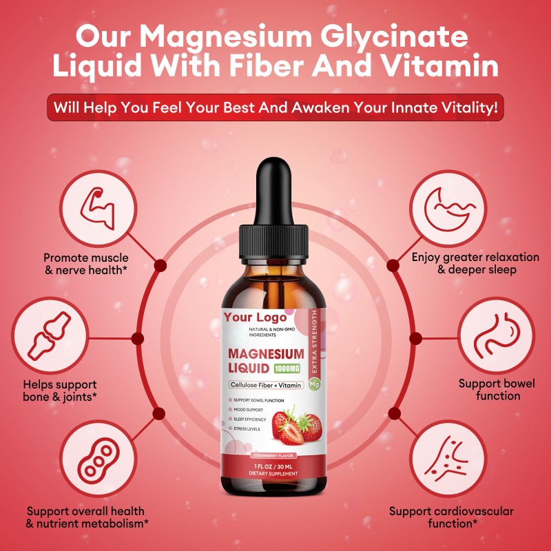 Magnesium Glycinate Liquid Drops Manufacturer - OEM Vitamin C D B6