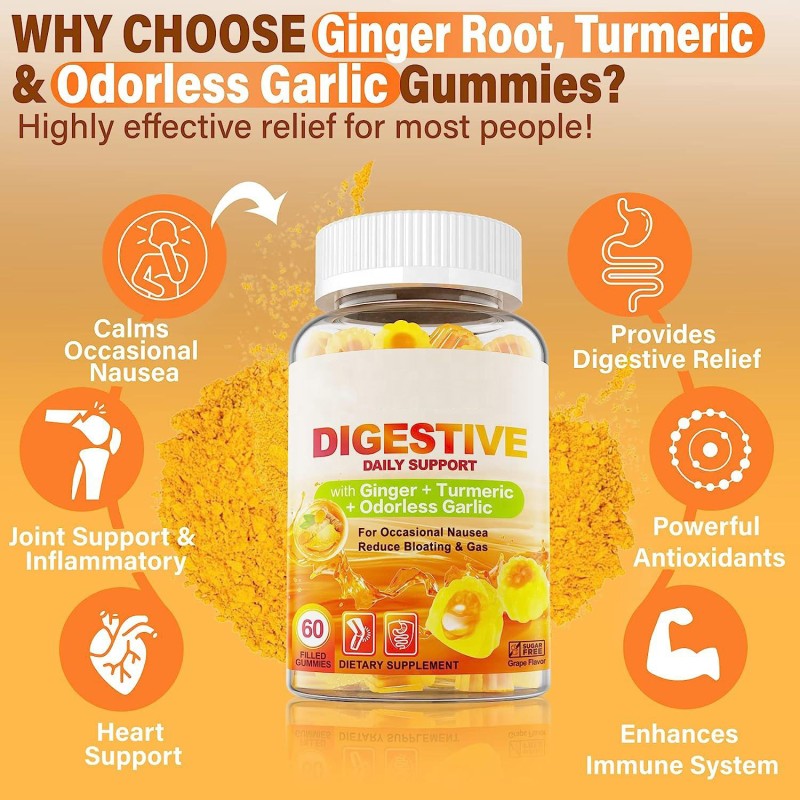 Digestive Support Gummies Manufacturer - Sugar Free Ginger Garlic