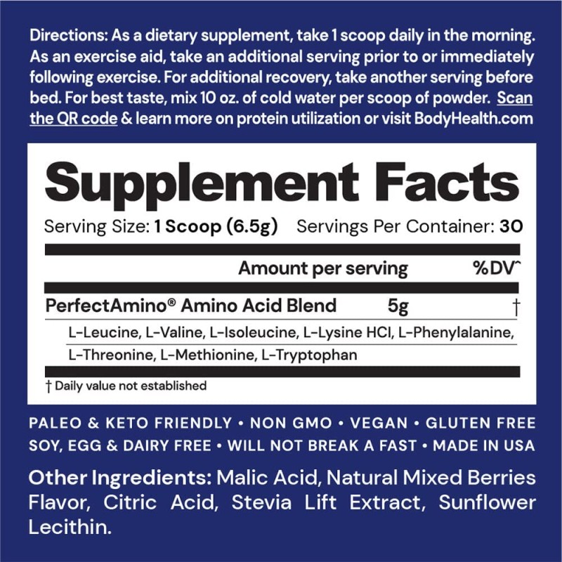 Amino Acids Powder Manufacturer - Wholesaler OEM Berry Workout Recovery