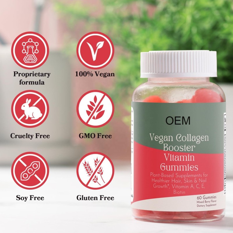 Vegan Collagen Gummies Manufacturer - Private Label Biotin Hair Vitamin
