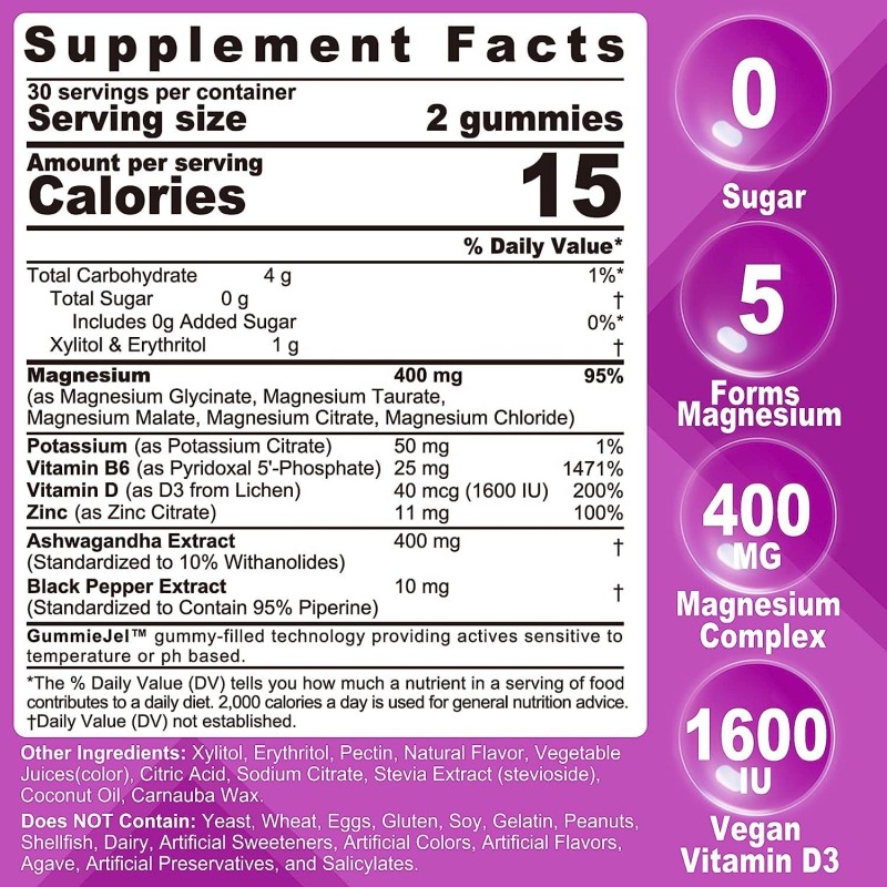 Magnesium Gummies Manufacturer - Glycine with Ashwagandha Rhodiola