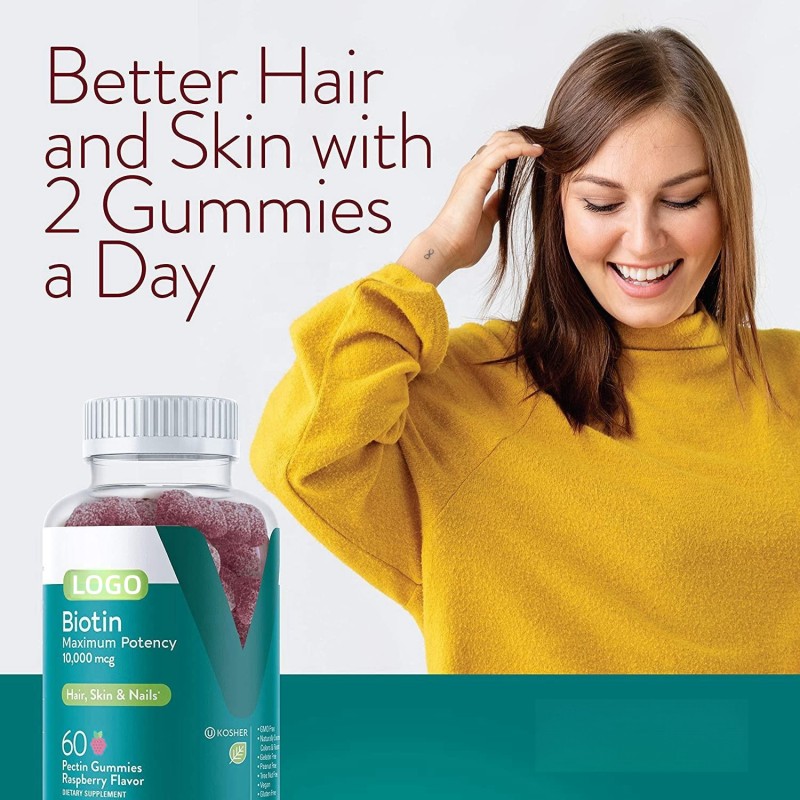 Biotin Vitamin C Gummies Manufacturer - Customized Label Vegan Friendly