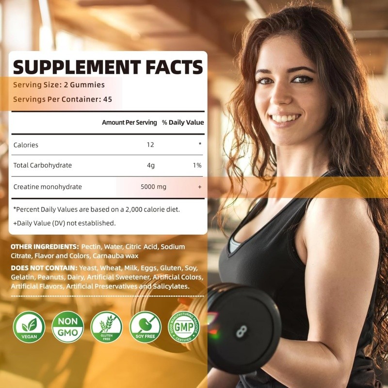 Creatine Monohydrate Gummies Manufacturer - Muscle Strength Energy Boost