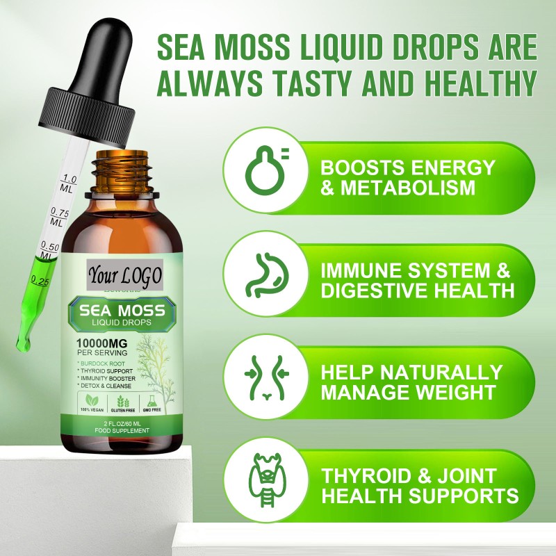 Sea Moss Liquid Drops Manufacturer - OEM Detox Cleanse 60ml