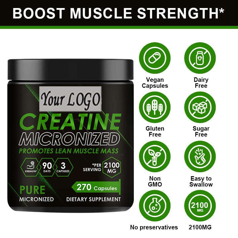 Creatine Monohydrate Capsules Manufacturer - 270pcs Energy Boost