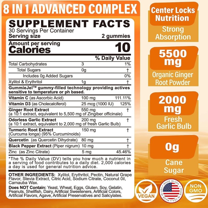 Digestive Support Gummies Manufacturer - Sugar Free Ginger Garlic