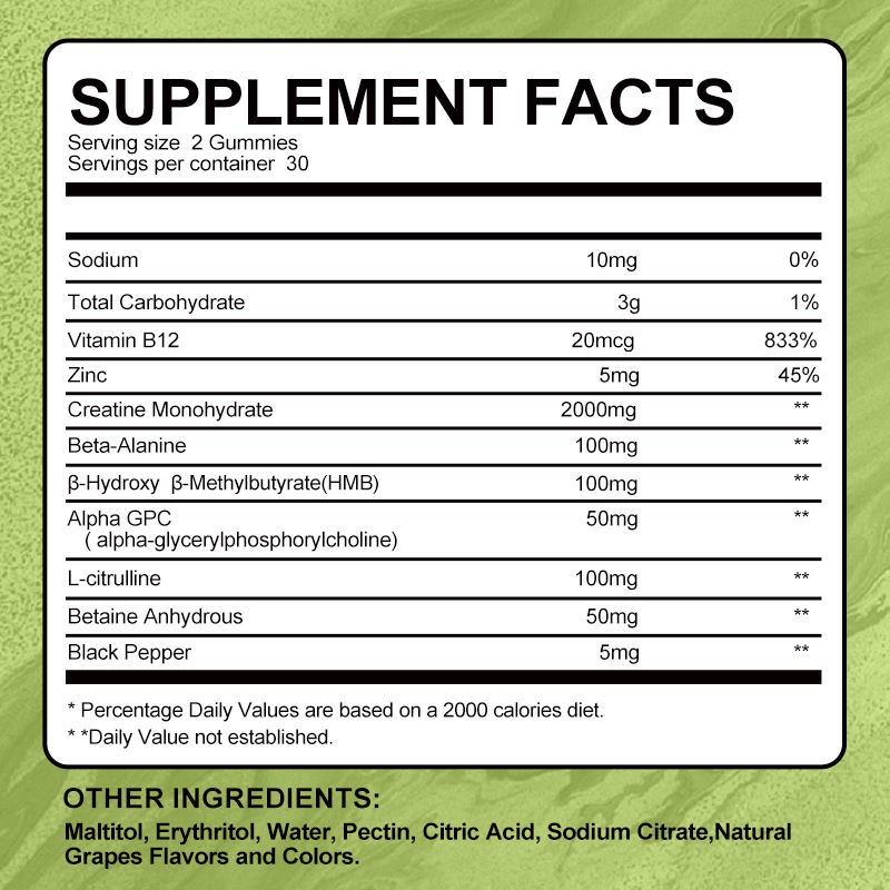 Creatine Gummies Manufacturer - Energy Supplement Weight Gain