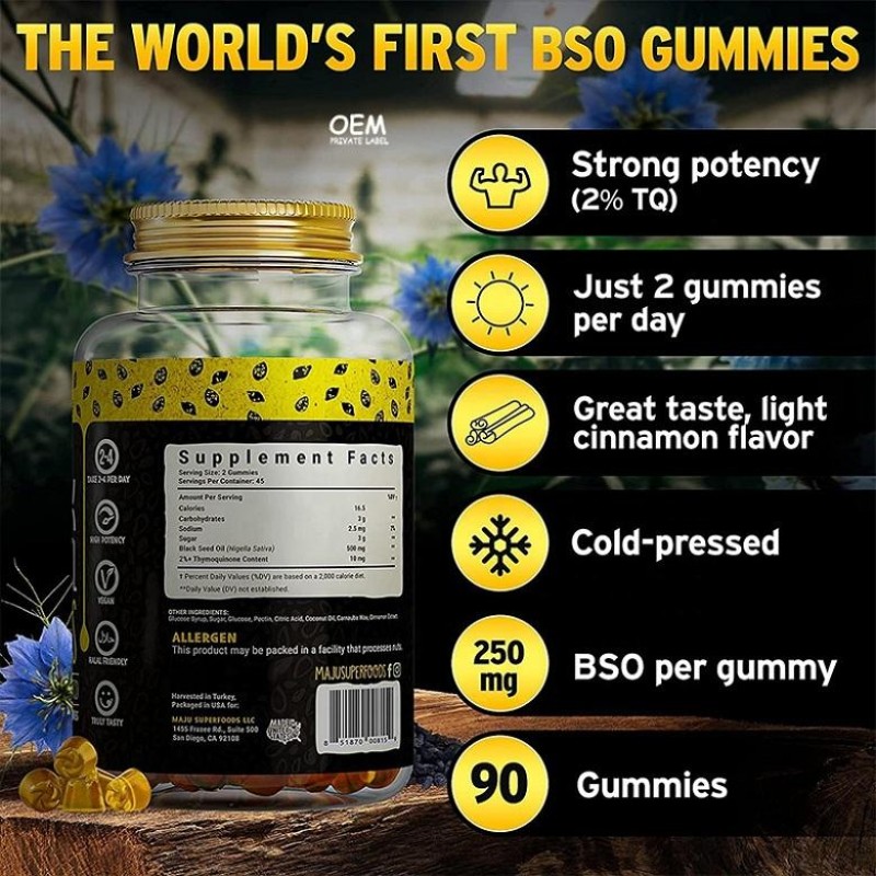 Black Seed Gummies Manufacturer - OEM Private Label Organic Halal