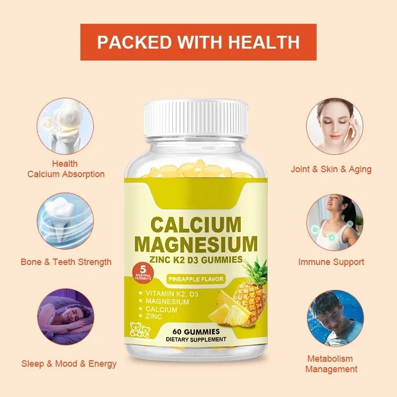 Calcium Magnesium Gummies Manufacturer - OEM Bone Immune Support
