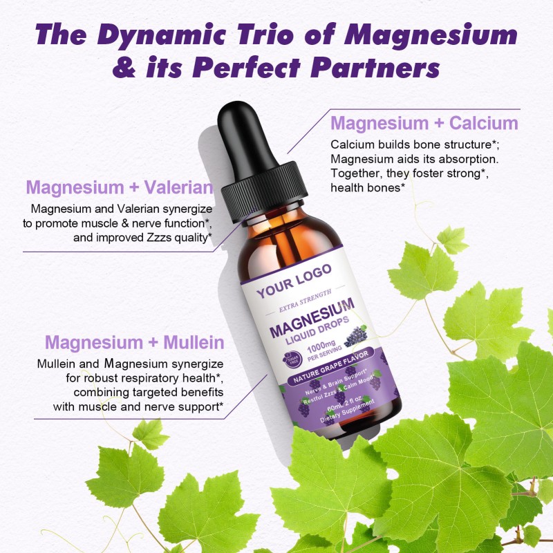 Magnesium Glycinate Liquid Drops Manufacturer - OEM Mood Relaxation
