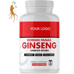 Ginseng Capsules Manufacturer - Natural Red Korean with Ginkgo Biloba