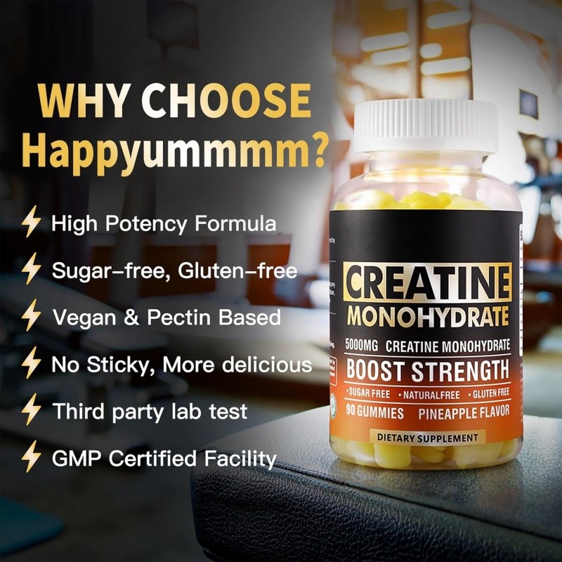 Creatine Monohydrate Gummies Manufacturer - Vegan Muscle Growth Recovery