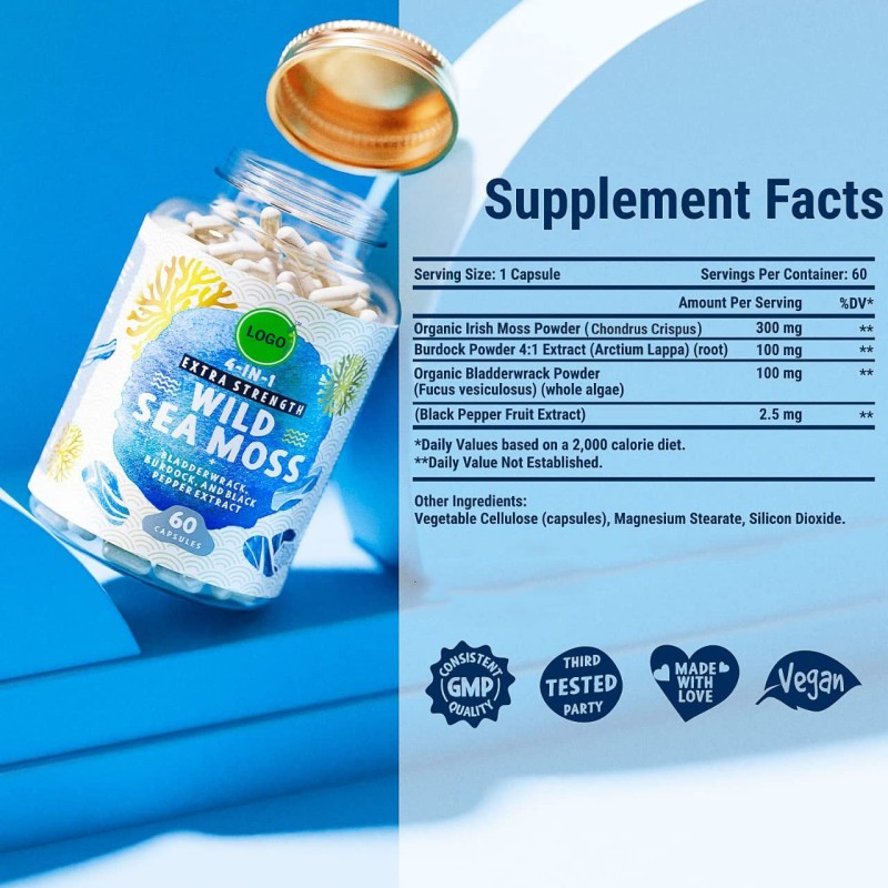 Shilajit Capsules Manufacturer - HOT Sale Sea Moss Immune Supports