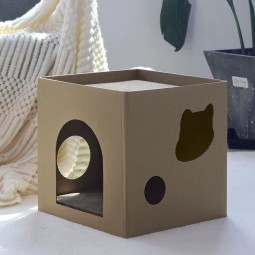 Cat Scratcher House Factory - Original Corrugate Safe Sleeping