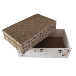 Cat Scratcher Bed Supplier - Replacement 5pieces/box Corrugated