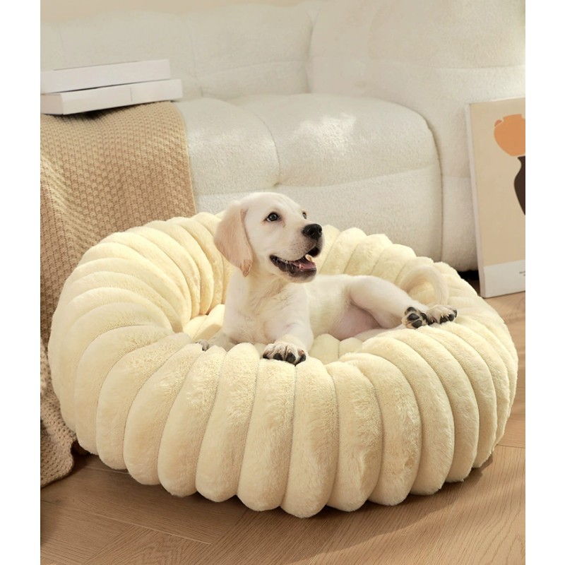 Donut Pet Bed Factory - Soft Plush Rabbit Fur Warm Comfortable