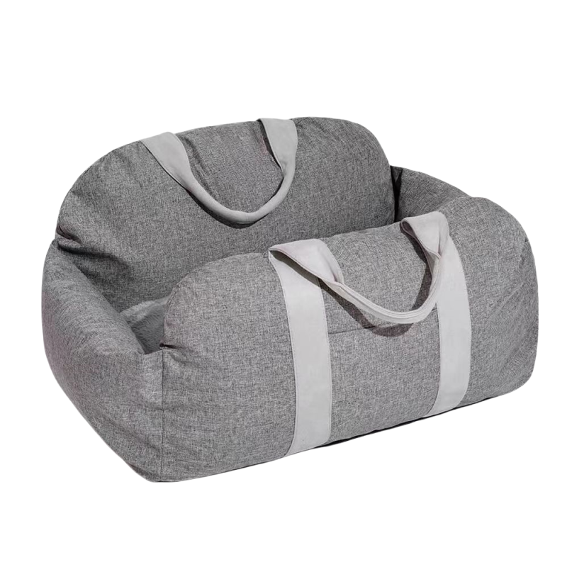 Light Grey Dog Car Seat Bed Manufacturer - Travel Carrier Attractive Print Pet Bed