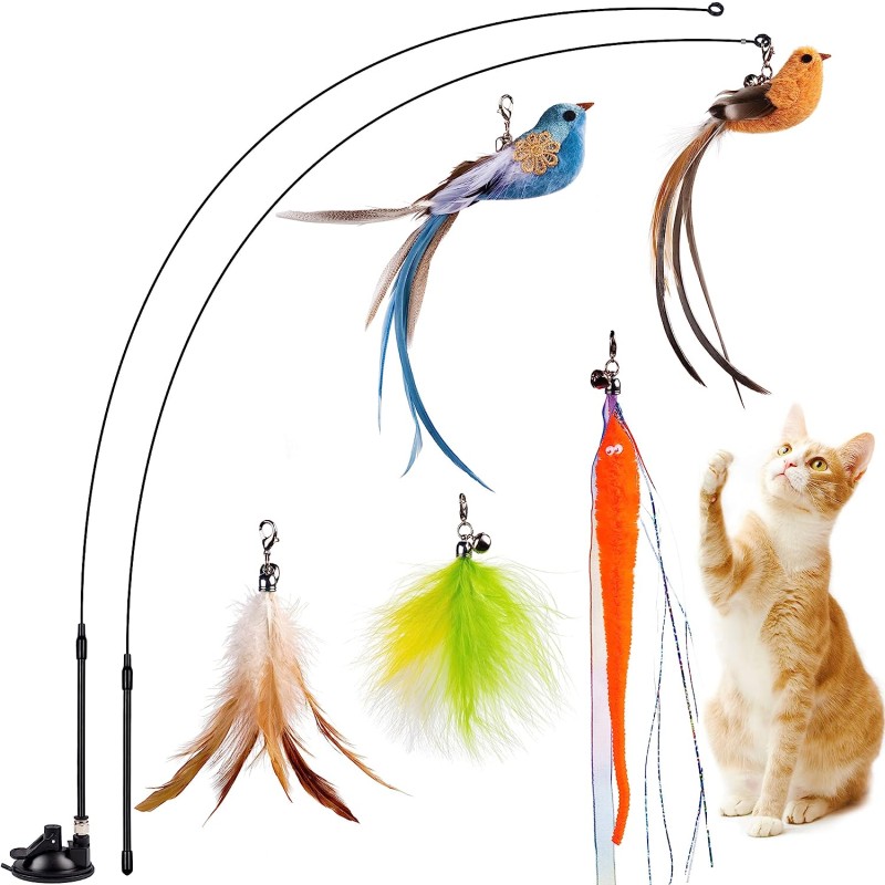 Cat Teaser Toy Factory - Super Suction Cup with Bells Interactive Metal Toy