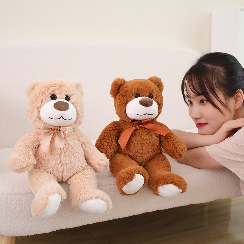 Teddy Bear Toy Supplier - Custom 30cm Scarf Bow Tie Plush Children's Gift