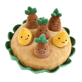 Plush Chew Toy Supplier - Bite-Resistant Bone Design Rope Dog with Squeaker