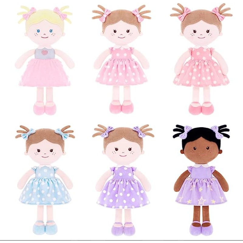 Fashion Girl Doll Manufacturer - Custom Cute Black Stuffed Doll Embroidered